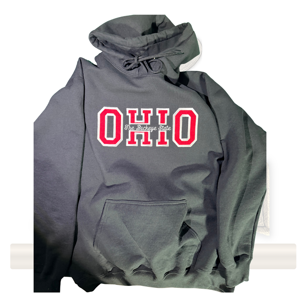 Ohio Embroidered Hoodie - The Buckeye State