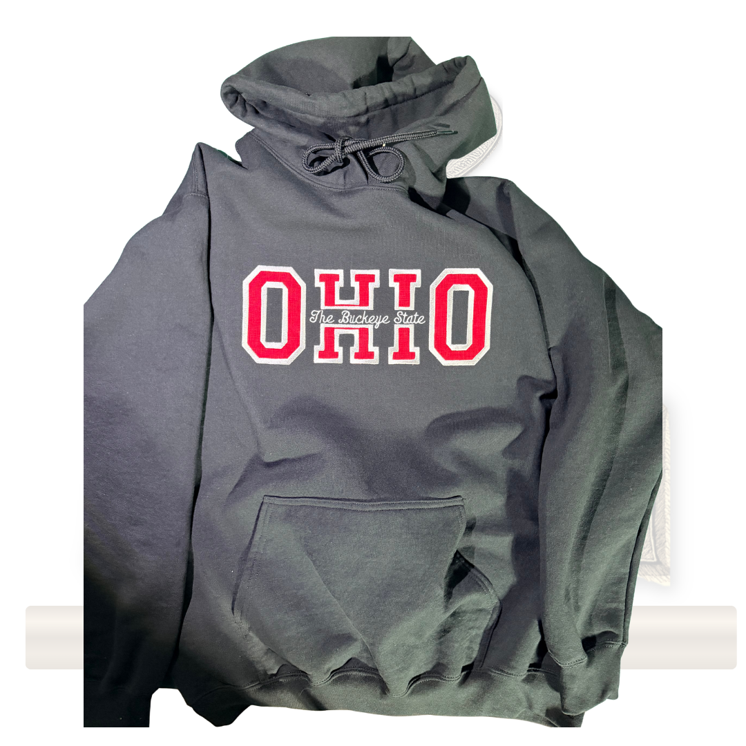 Ohio Embroidered Hoodie - The Buckeye State