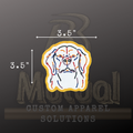 Colorful Dog Portrait Embroidered Patch