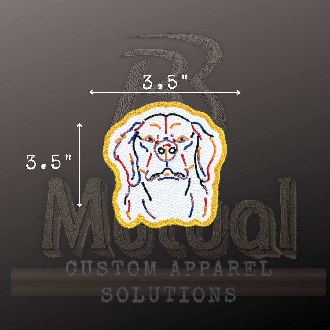 Colorful Dog Portrait Embroidered Patch