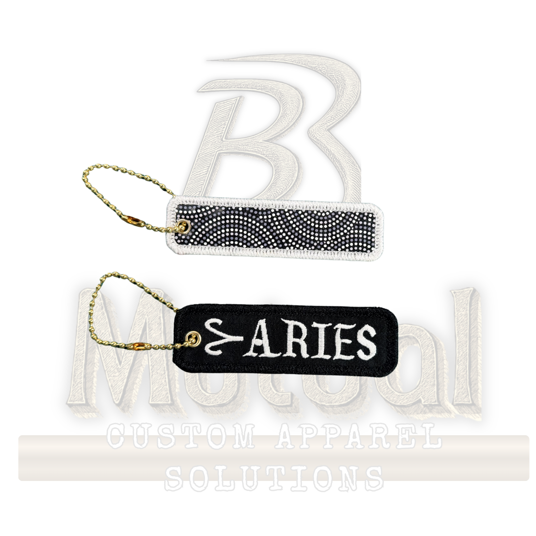 Embroidered Zodiac Sign Keychain