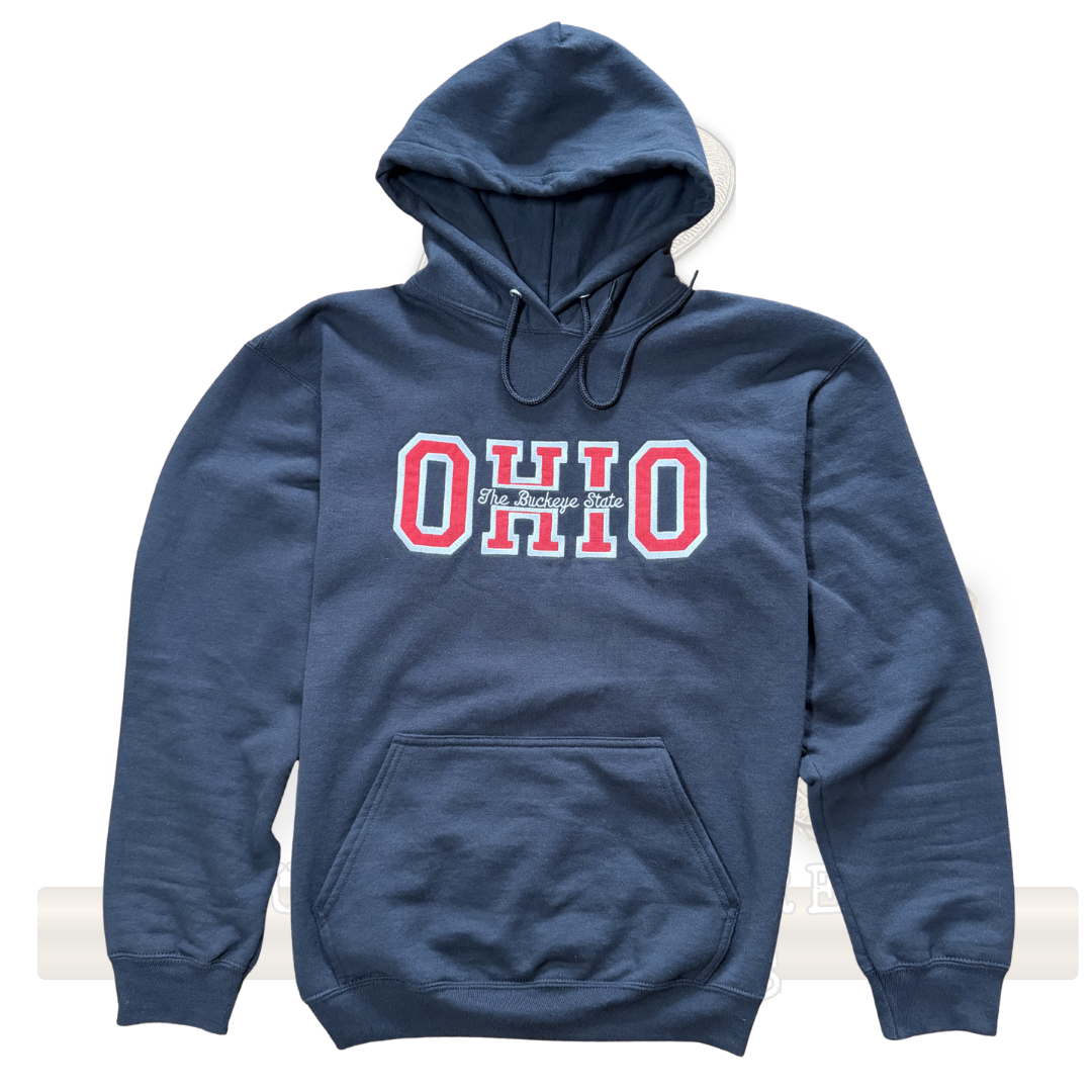 Ohio Embroidered Hoodie - The Buckeye State