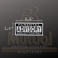 "Parental Advisory Explicit Content" Embroidered Patch