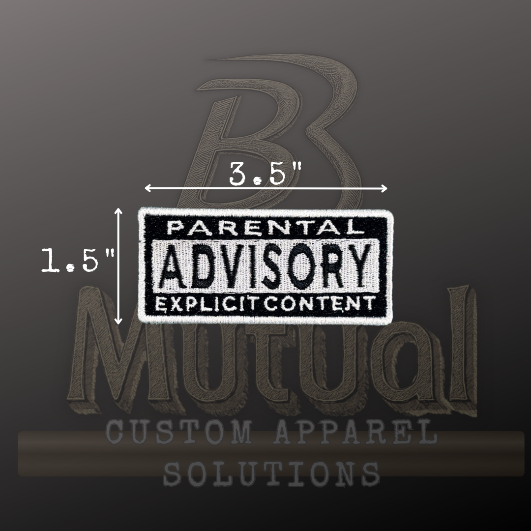 "Parental Advisory Explicit Content" Embroidered Patch