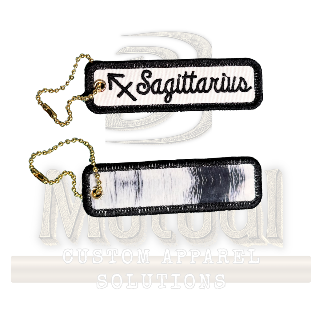 Embroidered Zodiac Sign Keychain